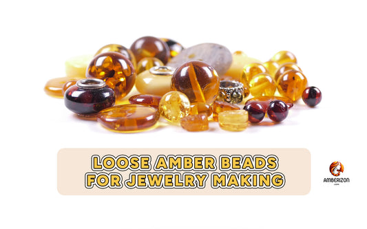 Loose amber beads for jewelry making: Various types of beads explained.