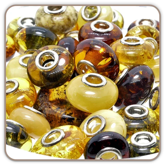 Baltic amber charm beads