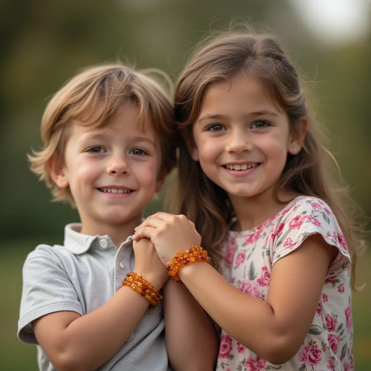 Baltic amber jewelry for children | Amber beads for boys and girls | High-end amber jewelry for kids