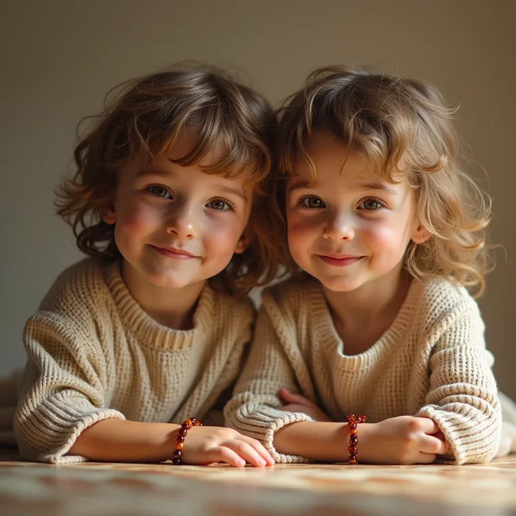 Baltic amber bracelets and anklets for children