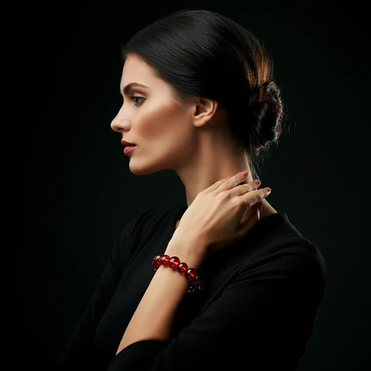 Real natural amber gemstone bracelets | High-end amber bracelets for sale