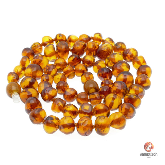 Women's Handcrafted Baltic Amber Necklace - Modern Beaded Design