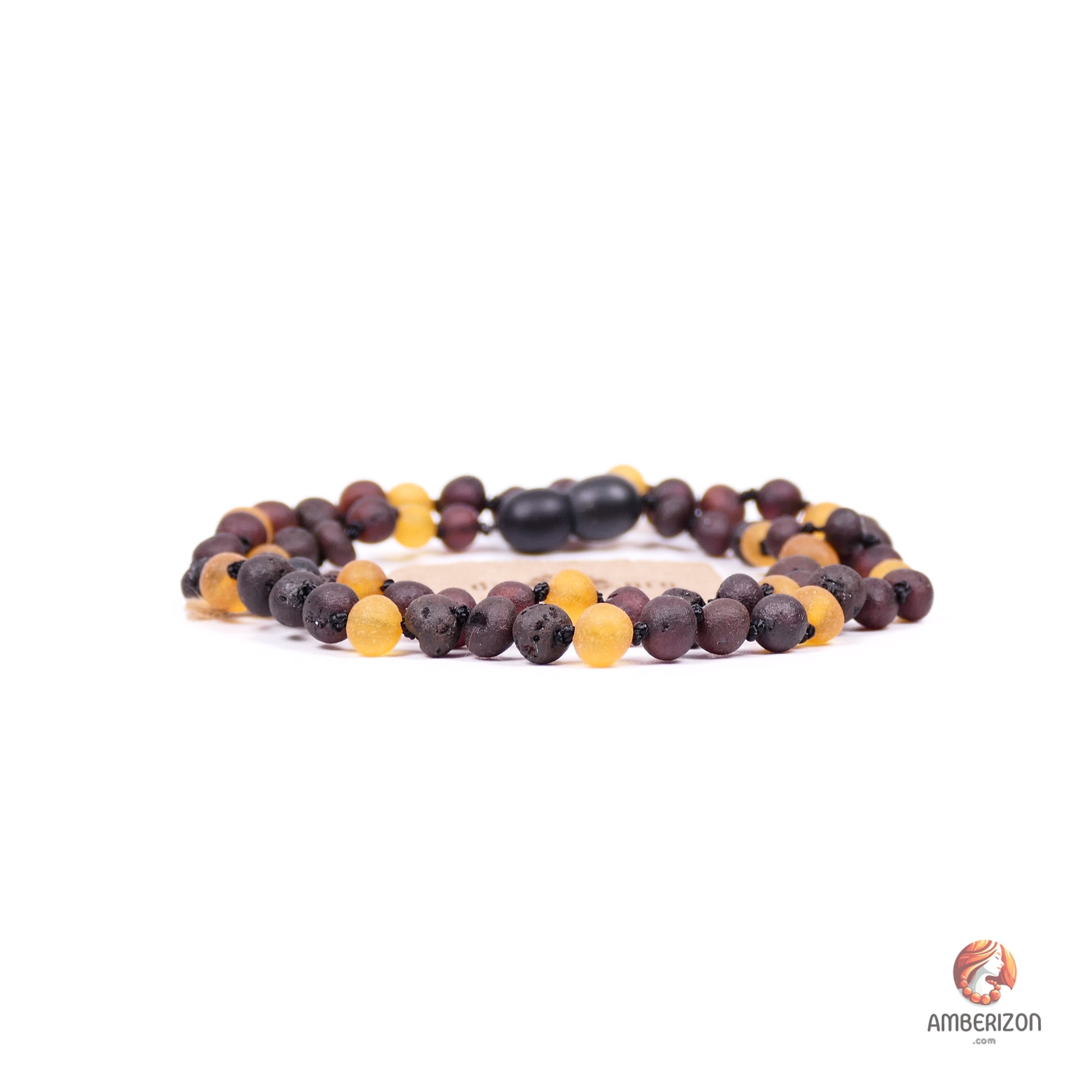 Adult Baltic Amber Necklace - Frosted Cherry and Honey Beads