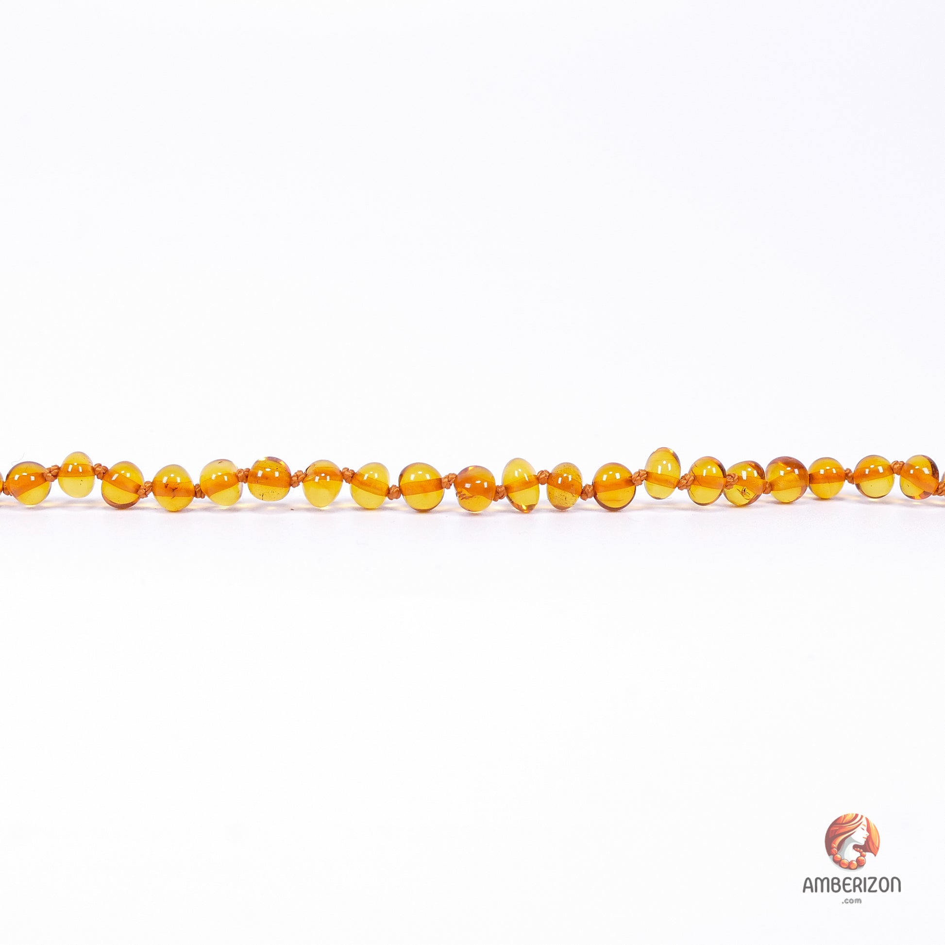 Handcrafted Unisex Baltic Amber Necklace - Honey Color - Twist Barrel Clasp