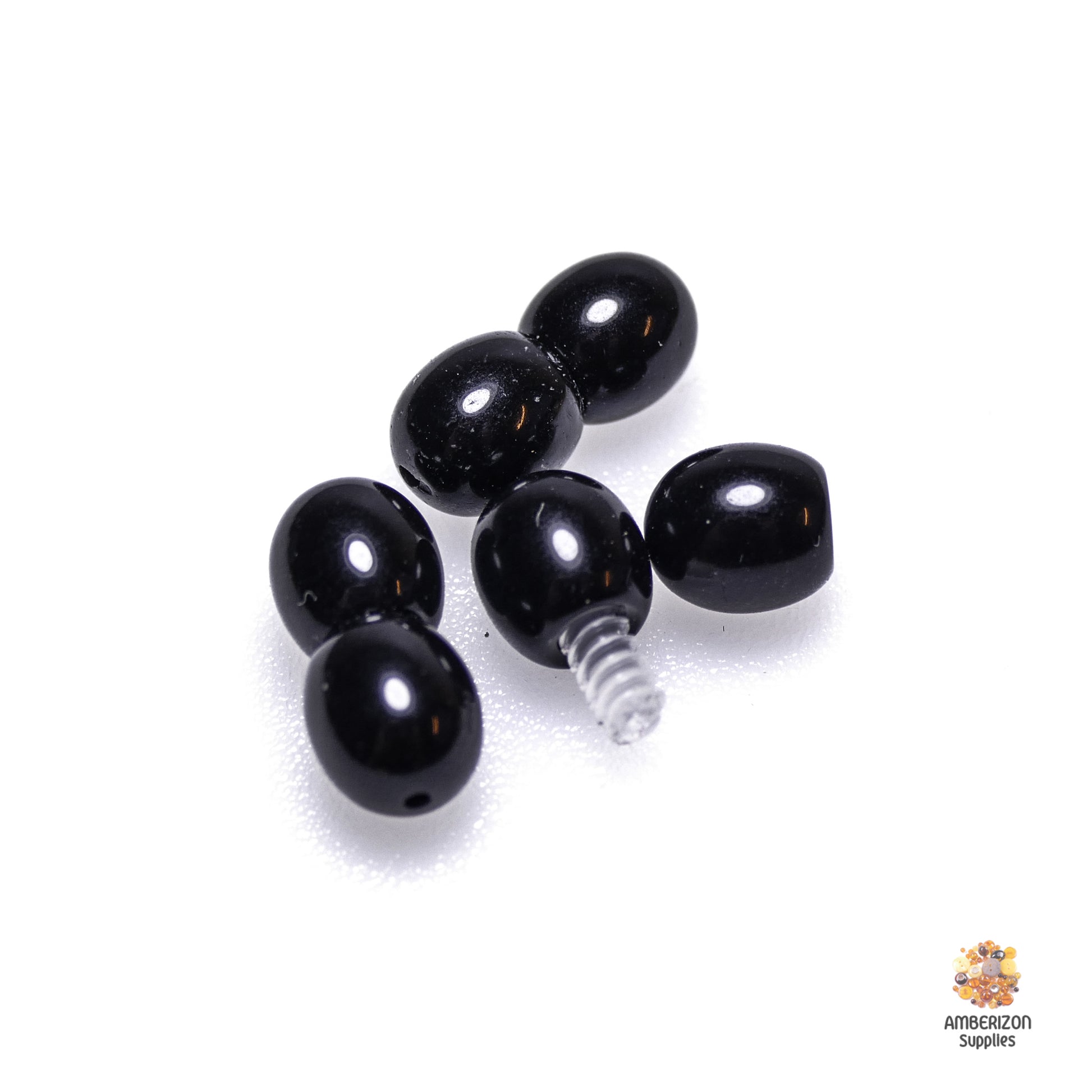 Plastic Twist Screw Clasp, Dark Cherry/Black Color, Lightweight, Secure Closure