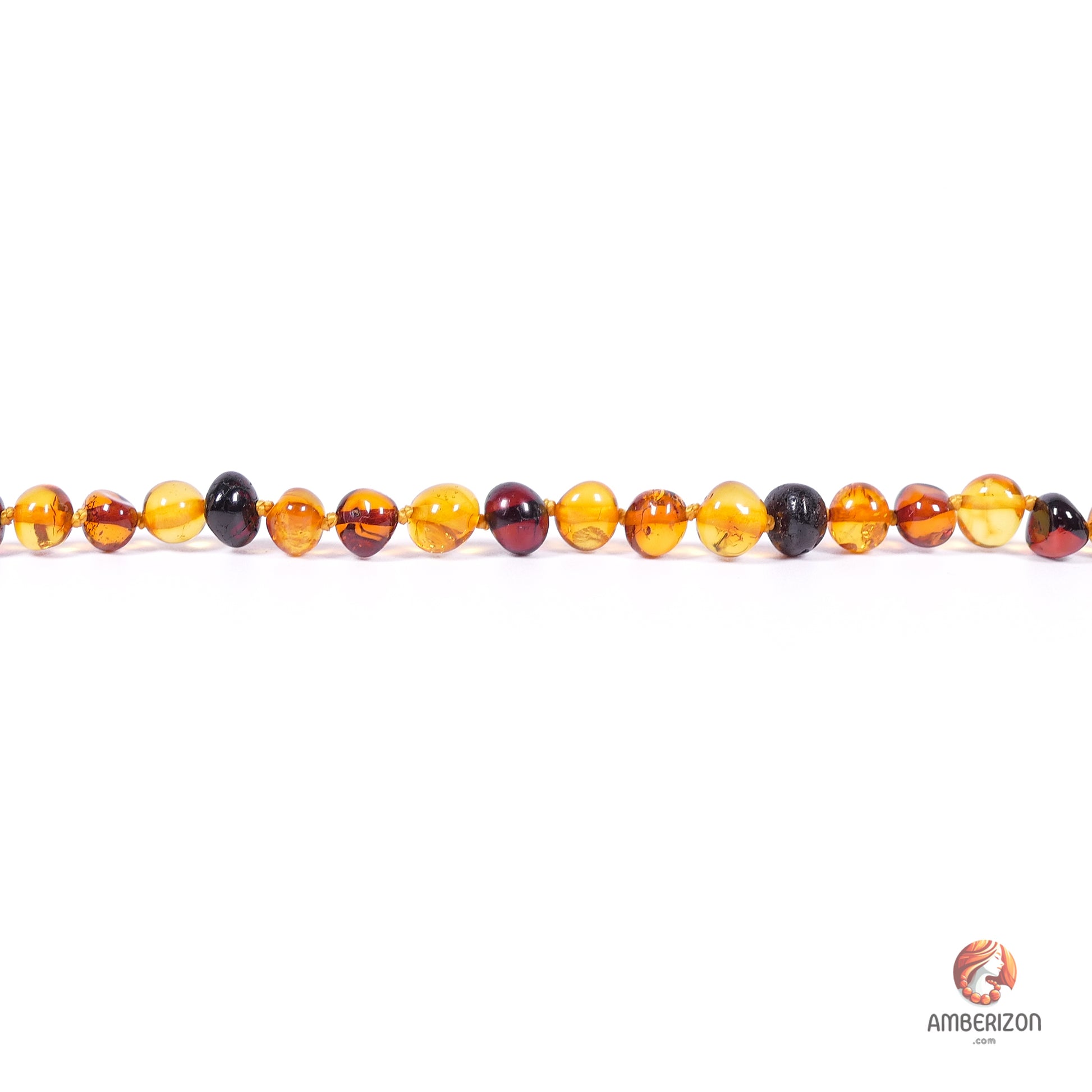 Contemporary Unisex Amber Necklace - 47cm Length, Everyday Wear