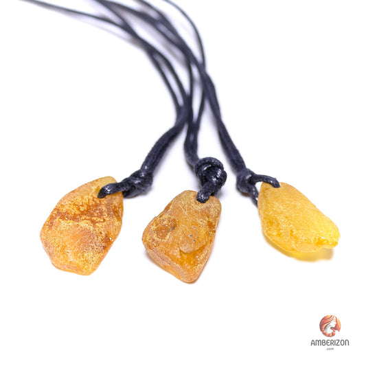 Freeform gemstone pendant - Sea amber stone bead