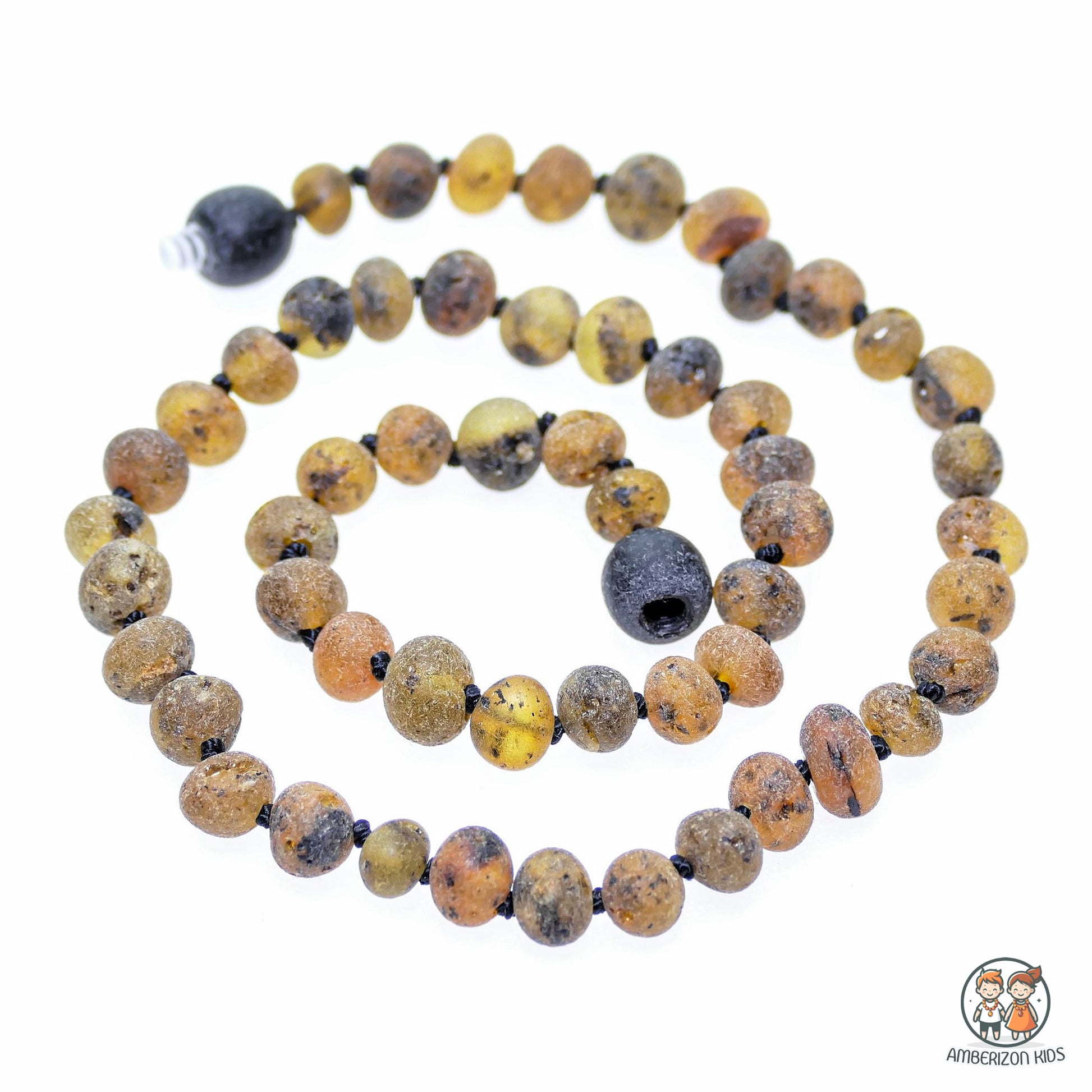 This is a short children’s amber necklace, crafted from 100% genuine Baltic amber