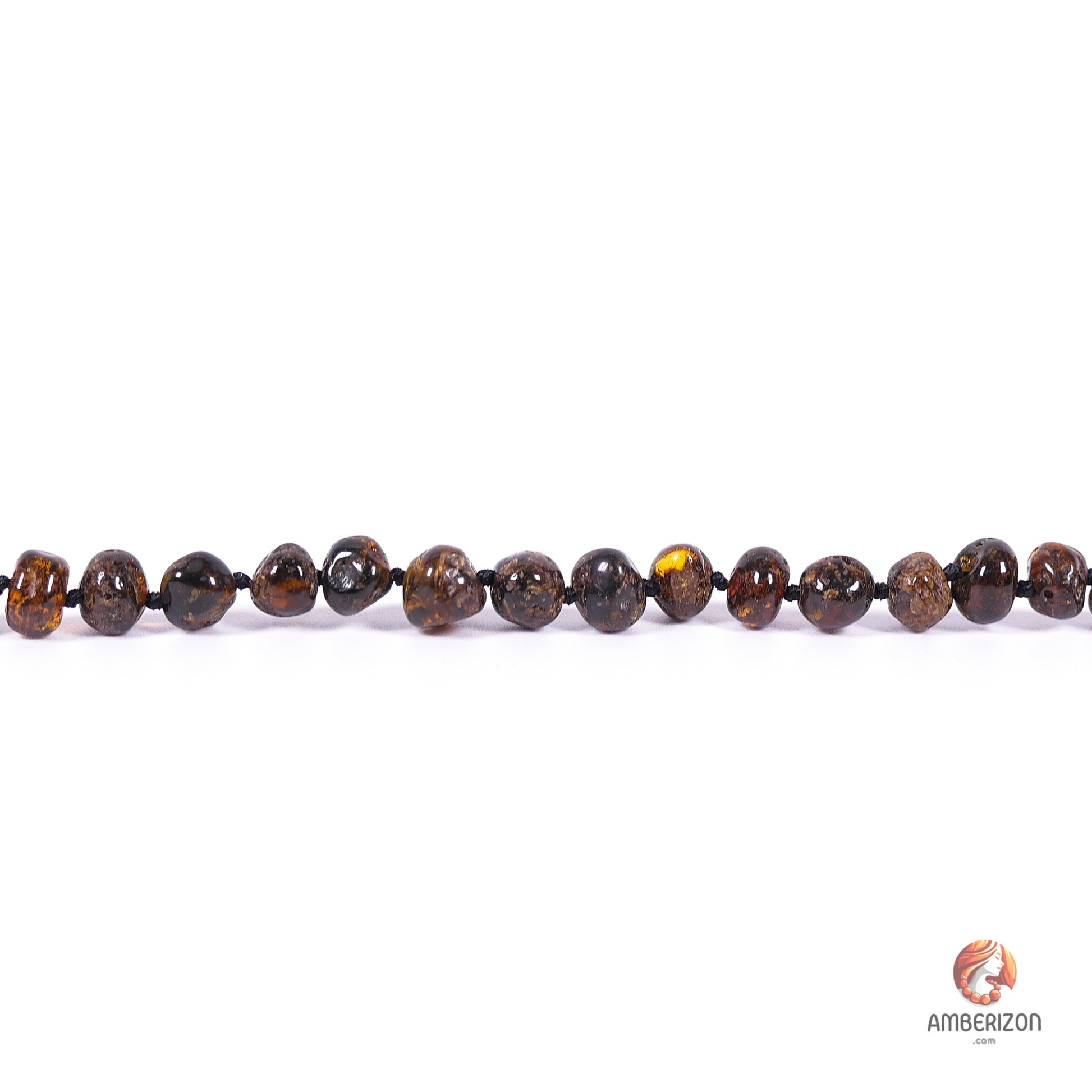 Women's Baltic Amber Necklace - Stylish Gray - Twist Barrel Clasp