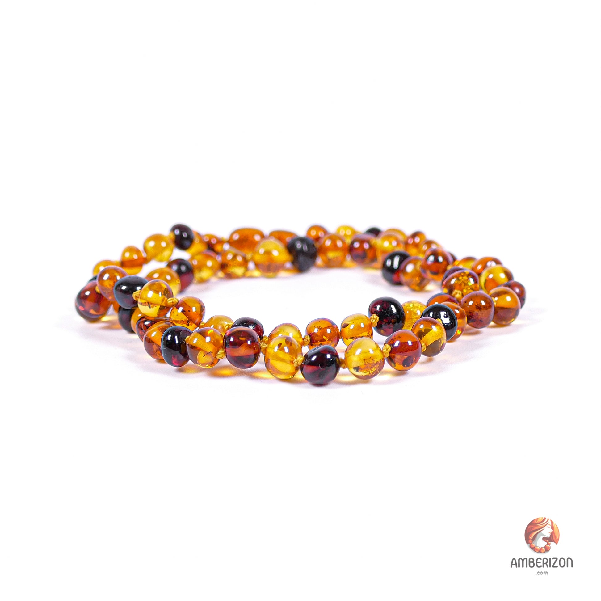 Women's & Men's Handcrafted Amber Necklace - Modern Baroque Design