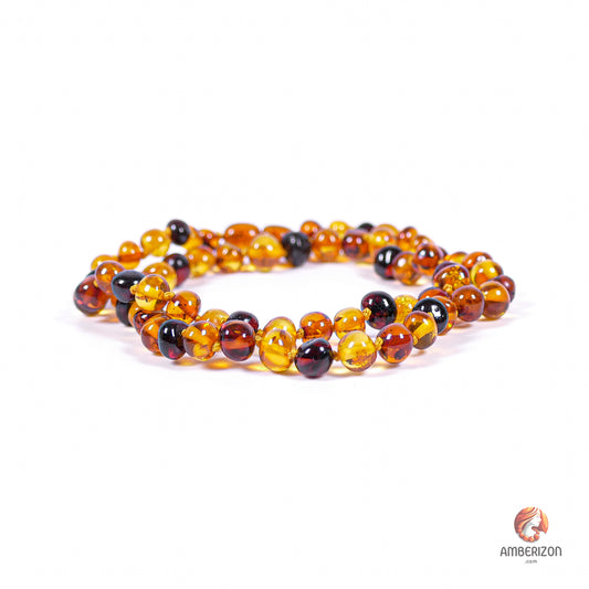 Women's & Men's Handcrafted Amber Necklace - Modern Baroque Design