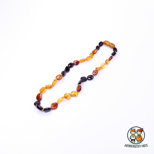 Amber Waves Baby Necklace - Gender-Inclusive Amber Jewelry - Crafted with Smooth Olive Amber Gradients