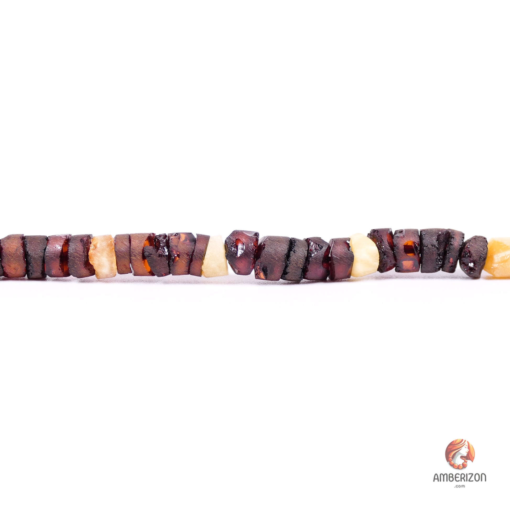 Adult Baltic amber necklace for woman, men, teenager - Raw amber beads - matte unpolished beads