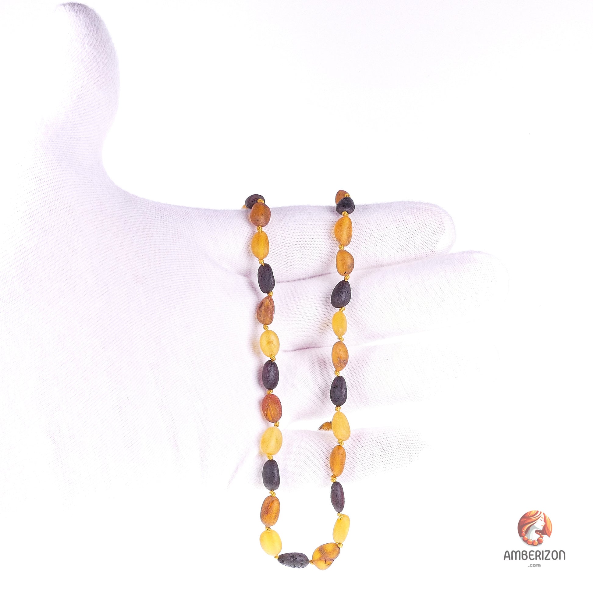Certified Authentic Unisex Baltic Amber Necklace - Twist Barrel Clasp