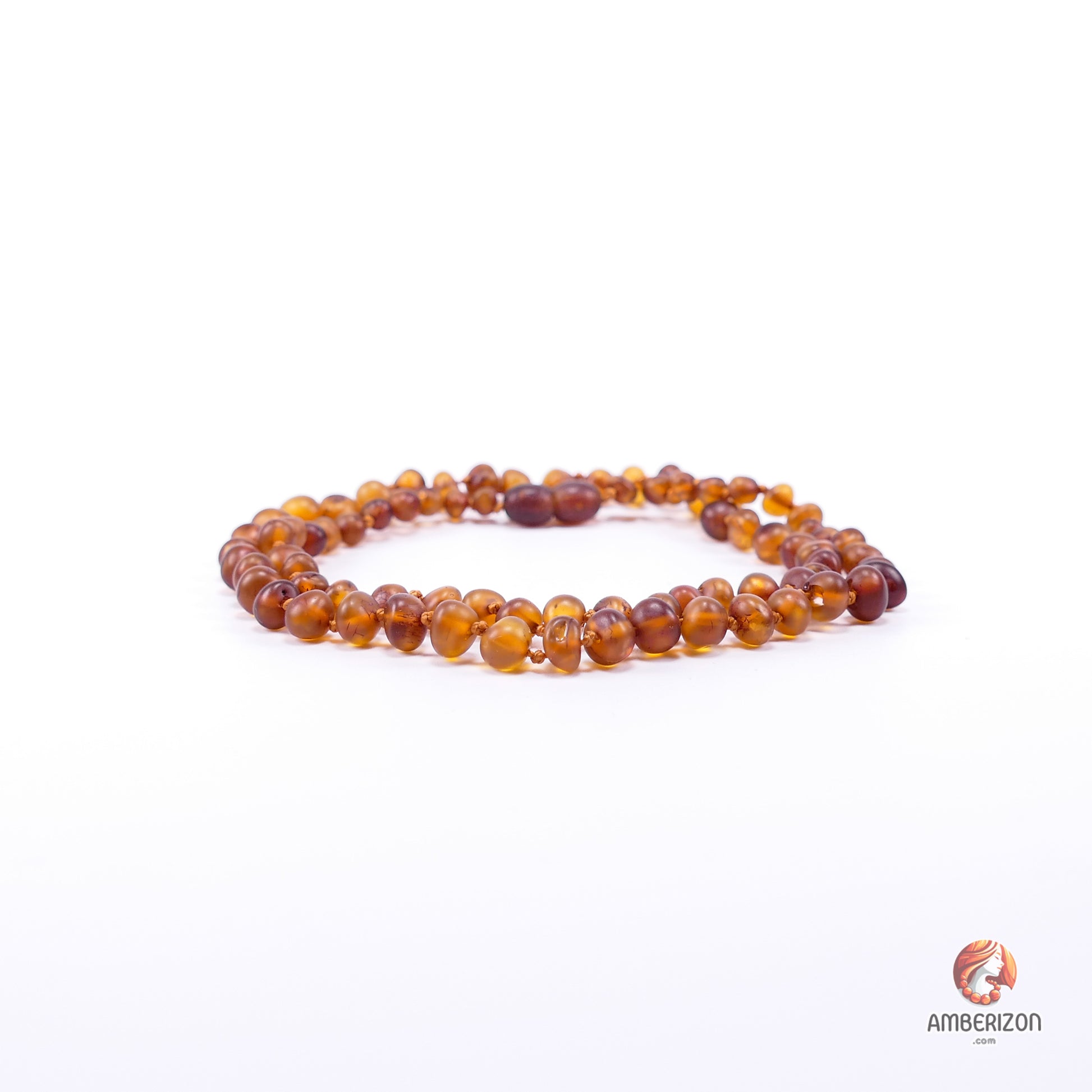 Certified Baltic Amber Necklace - Unisex Size (Rusty Orange, Matte)