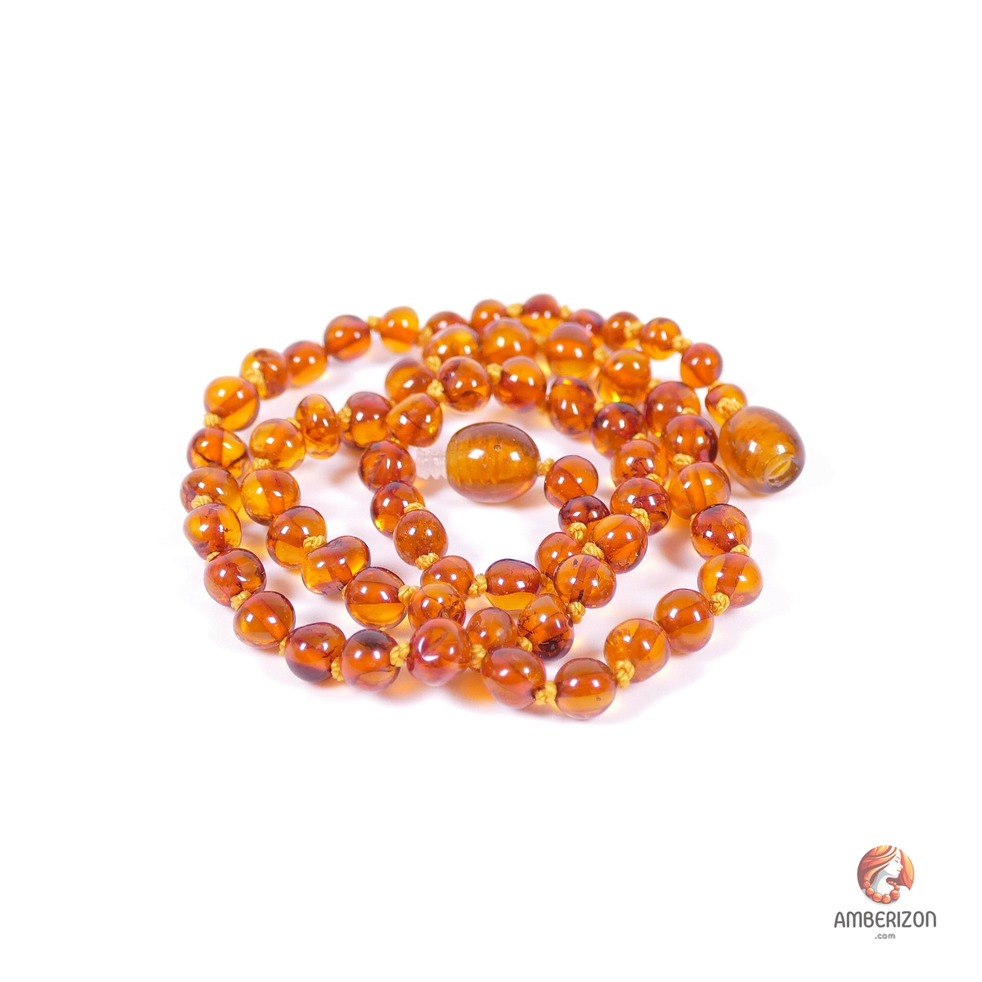 Contemporary Adult Baltic Amber Necklace - Minimalist Design