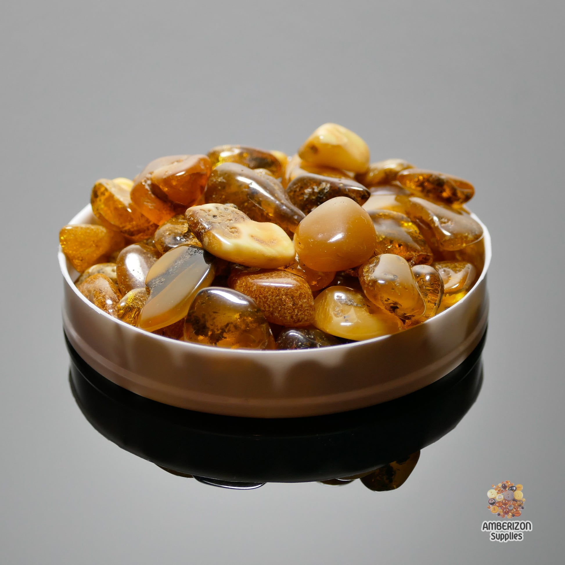 Tumbled Baltic Amber Raw Polished Stones - Natural Healing Gemstones