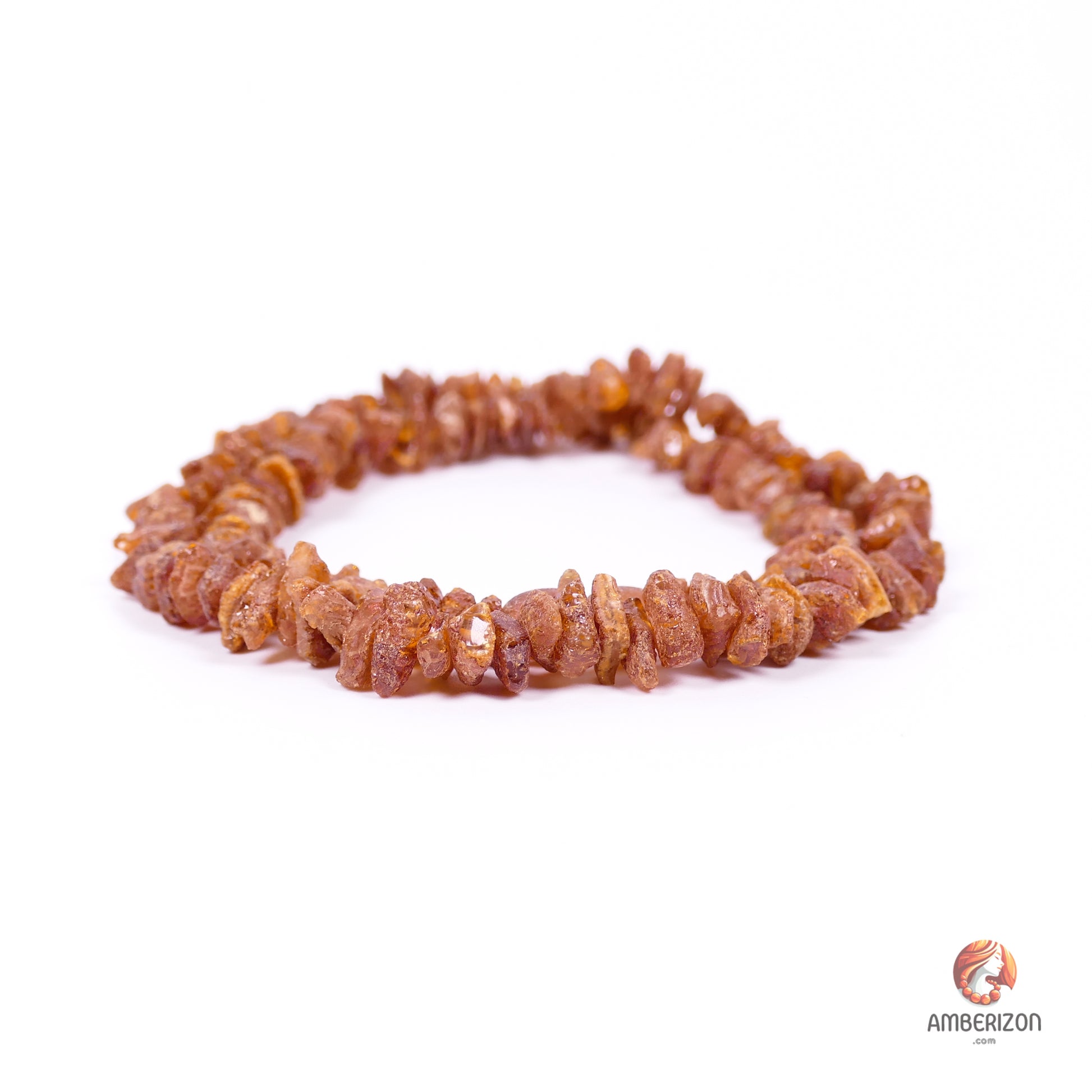 Raw amber necklace for women - Traditional Lithuanian Baltic amber necklace with raw sea amber chips - Baltic amber from Lithuania