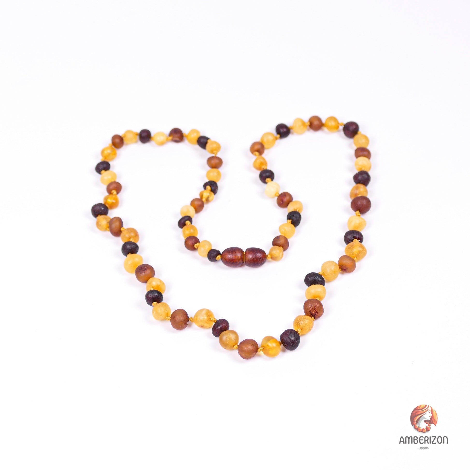 Baltic amber healing necklace - Raw unpolished sea amber beads