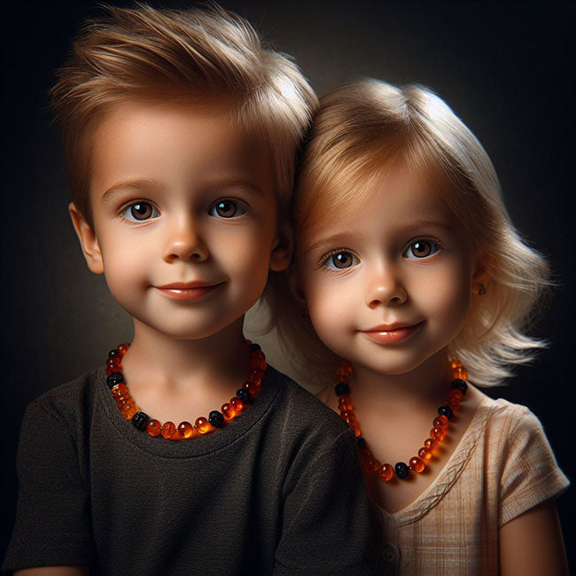 Baltic amber necklaces for babies