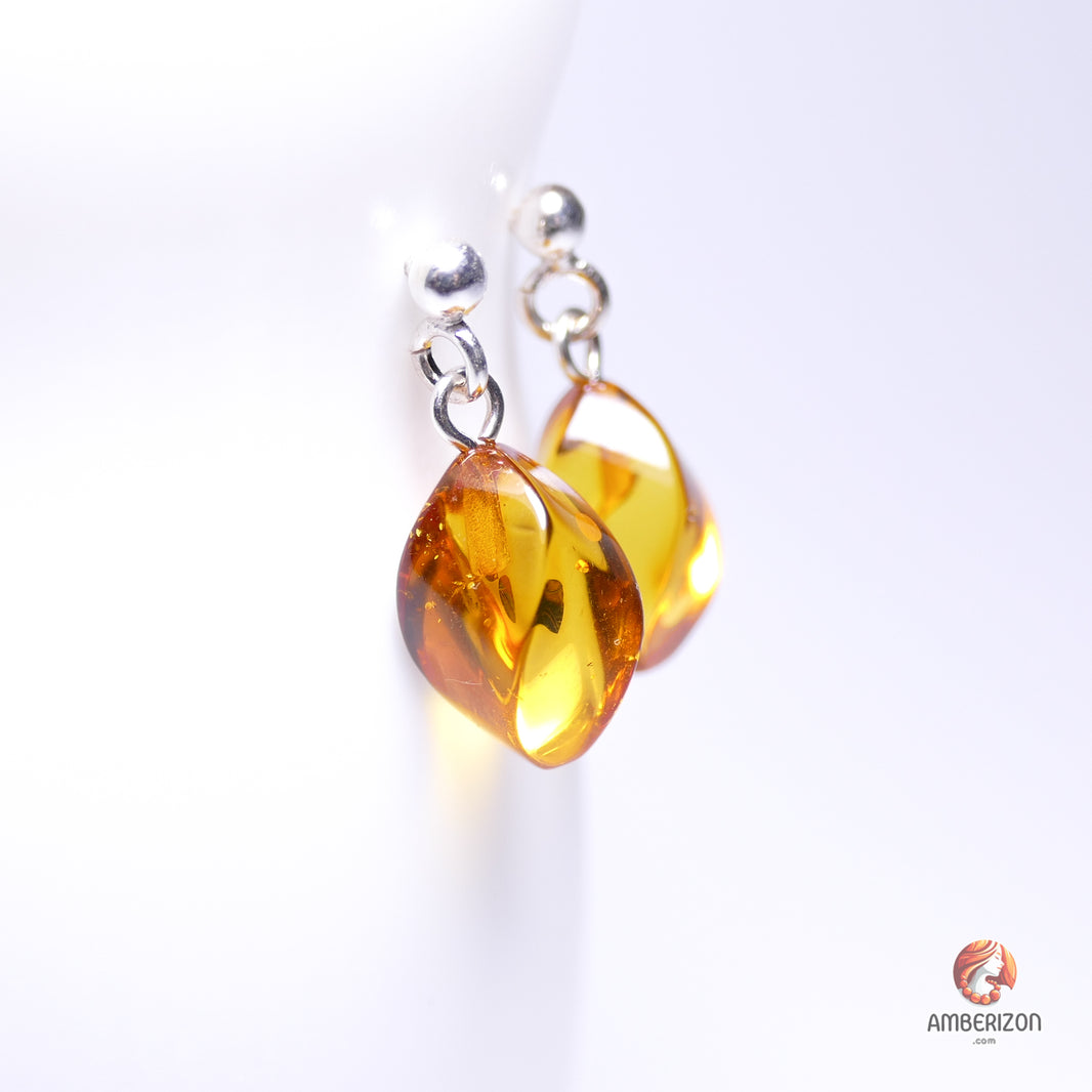 Amber Studs