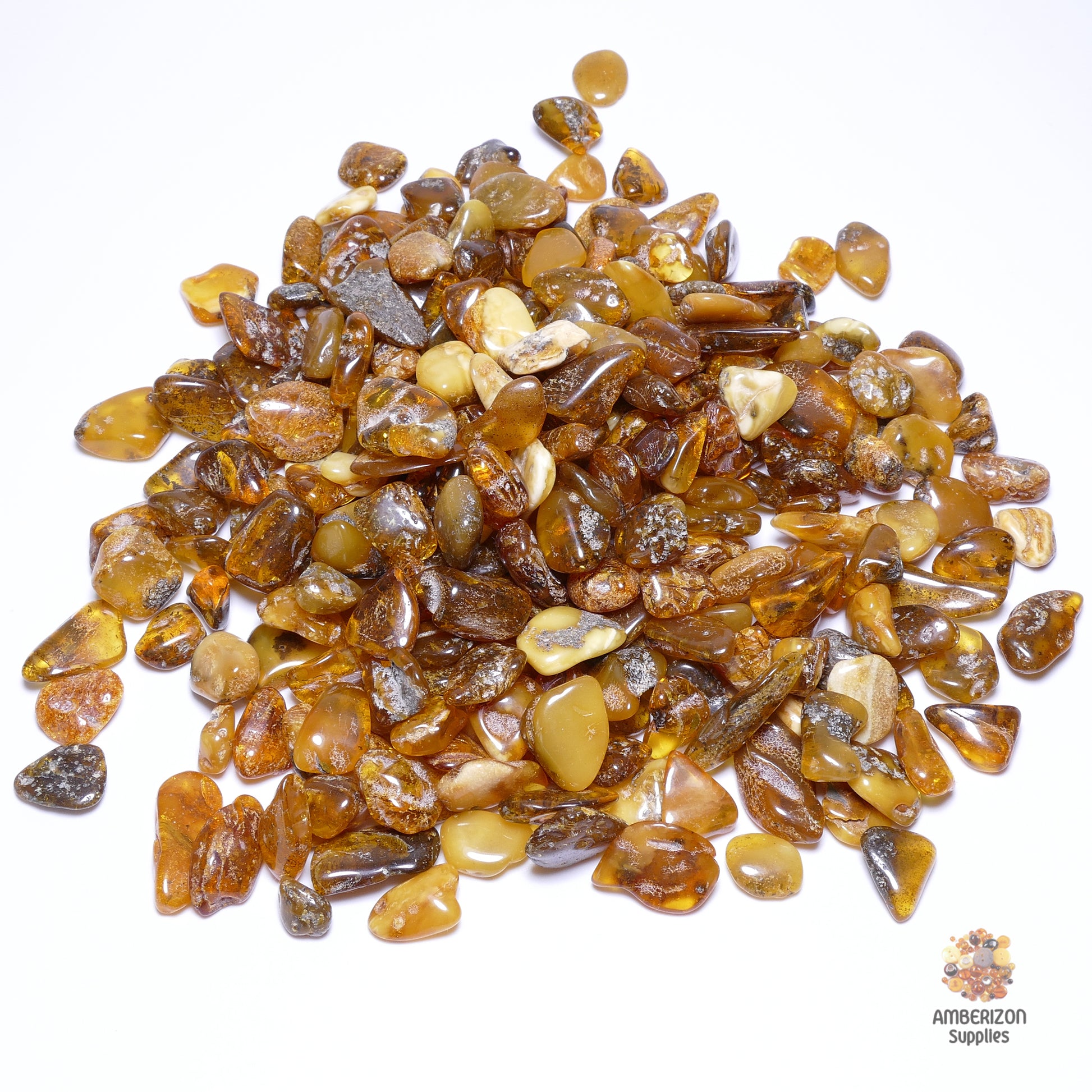 Opaque authentic Baltic amber stones nuggets for craft projects, natural Baltic amber beads for DIY jewelry and crafts